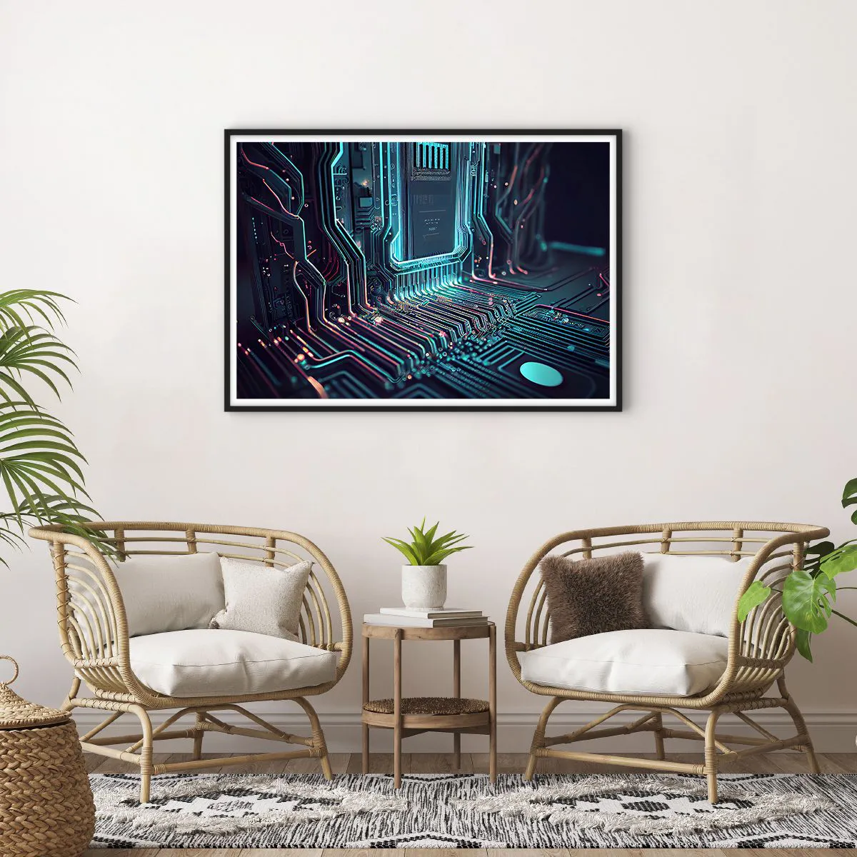 Plakát v černém rámu - Jen tak přemýšlím… - 100x70 cm