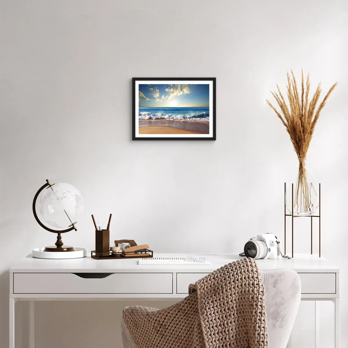 Poster în ramă neagră - Mișcare și liniște în același timp - 40x30 cm