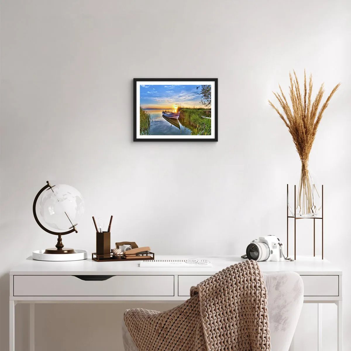 Affisch i svart ram - Uppfyllda drömmars vik - 40x30 cm