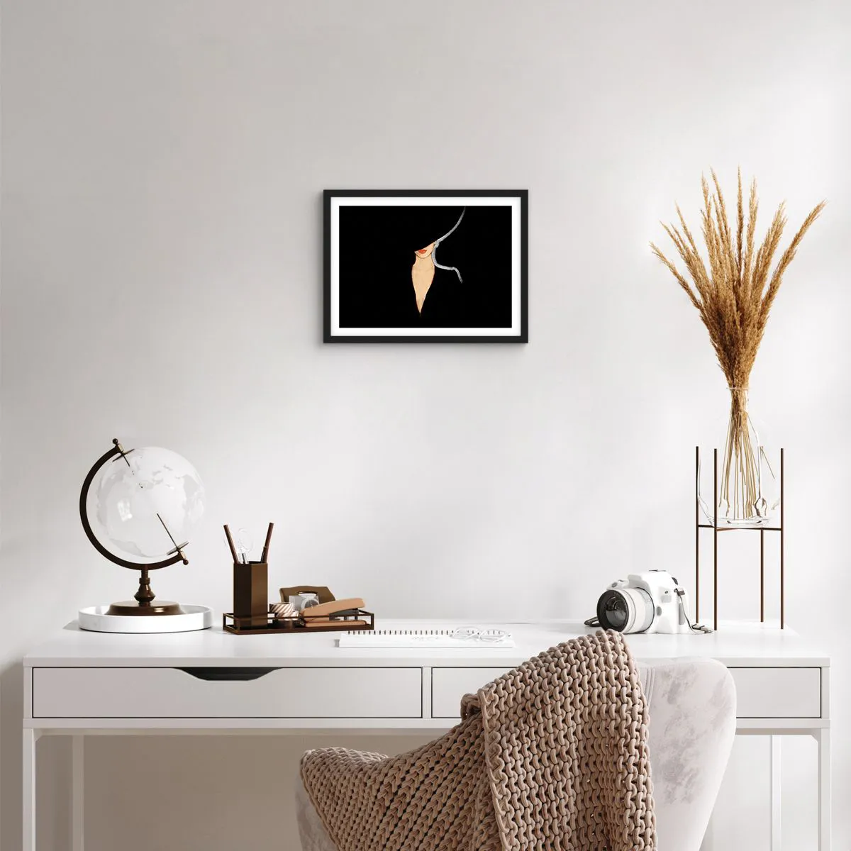 Plakat i sort ramme - Elegance og stil - 40x30 cm