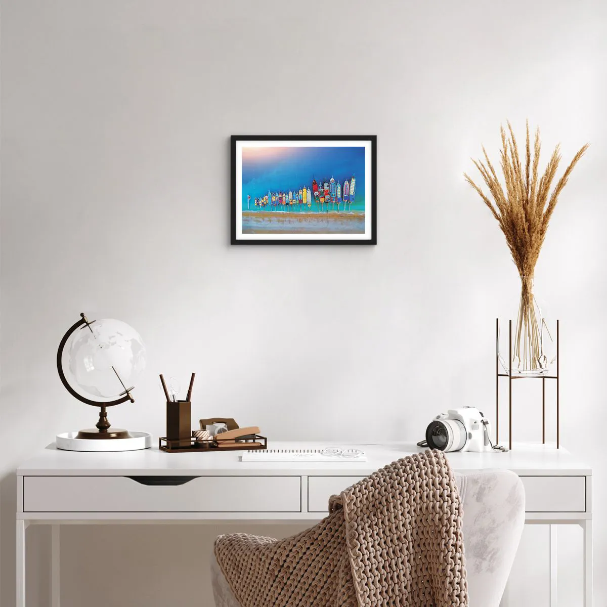 Poster in einem schwarzem Rahmen - Aus der Vogelperspektive - 40x30 cm