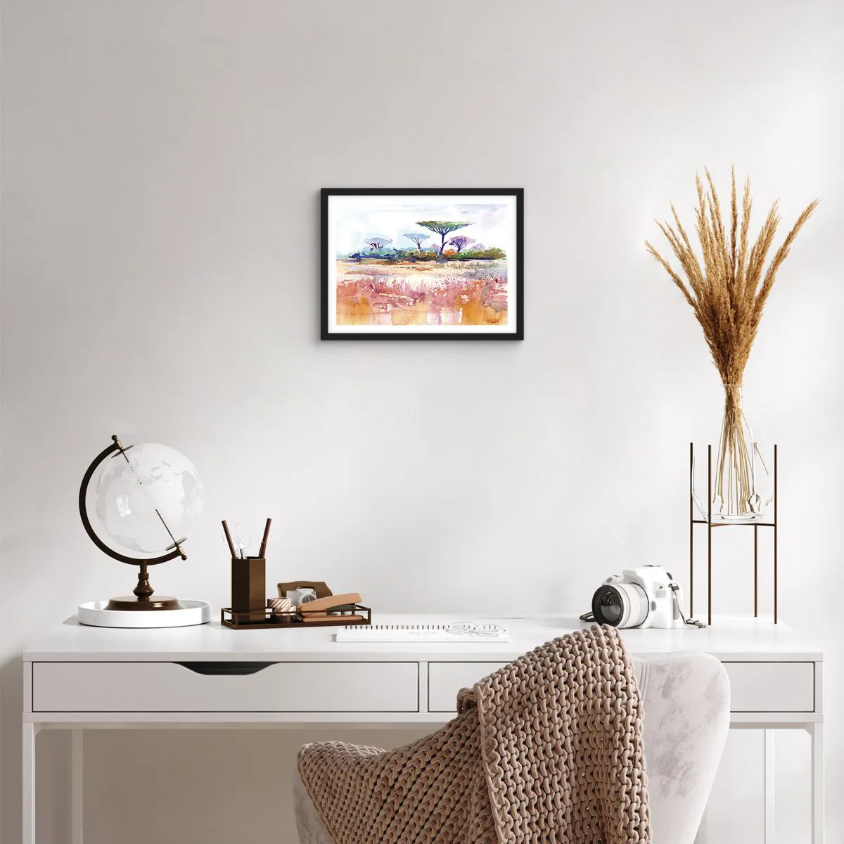 Plakat i sort ramme - Savannens farver - 40x30 cm