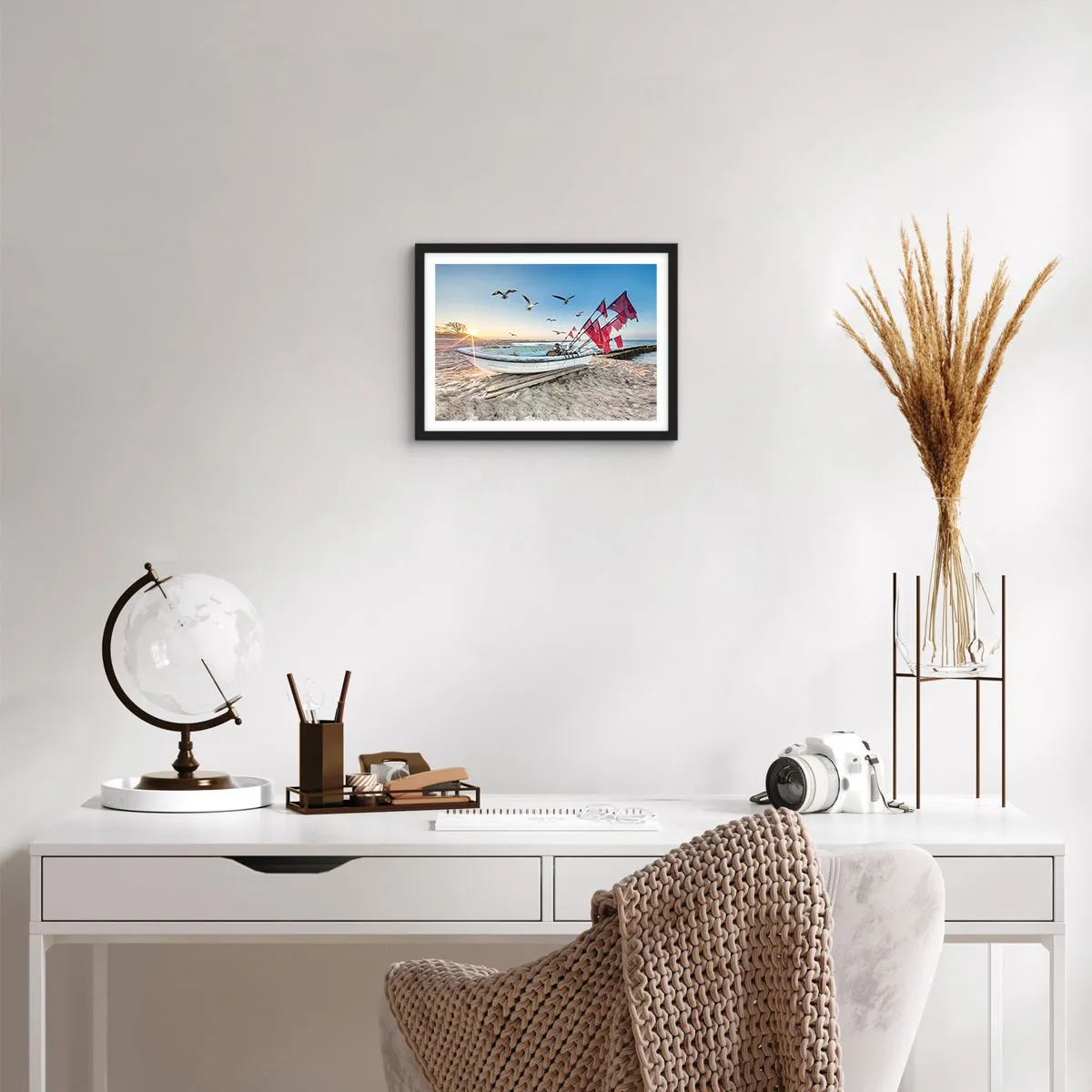 Affiche dans un cadre noir - Poster - Repos mérité - 40x30 cm