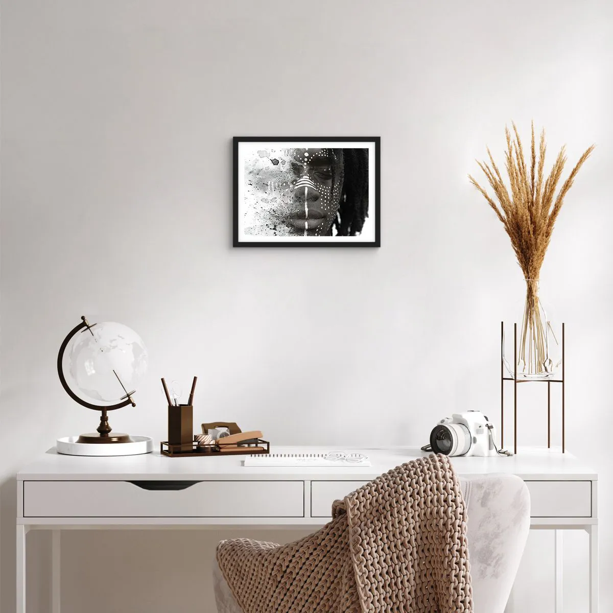 Affiche dans un cadre noir - Poster - Découvrez l'esprit primal - 40x30 cm