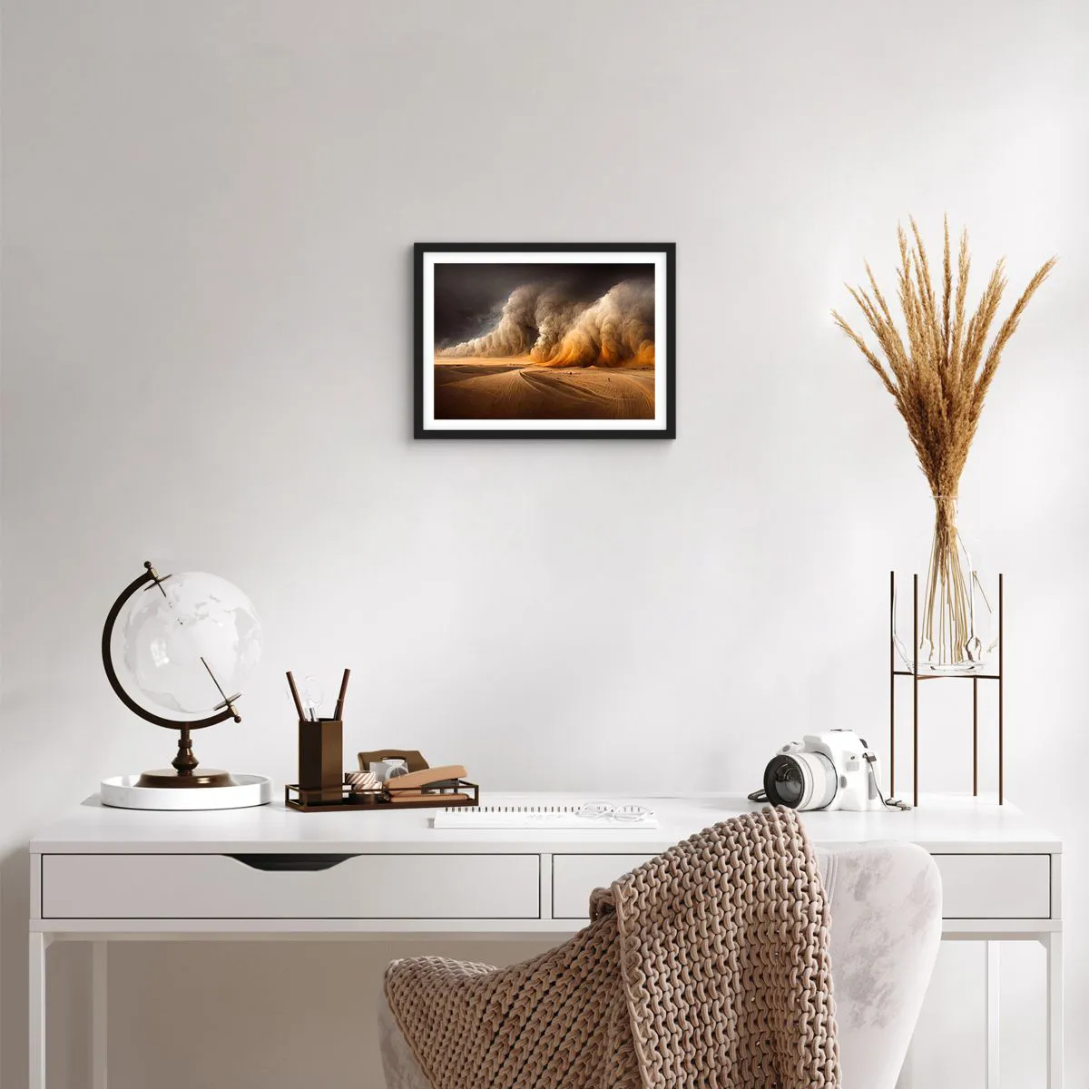 Plakat i sort ramme - Ørkenens vrede - 40x30 cm