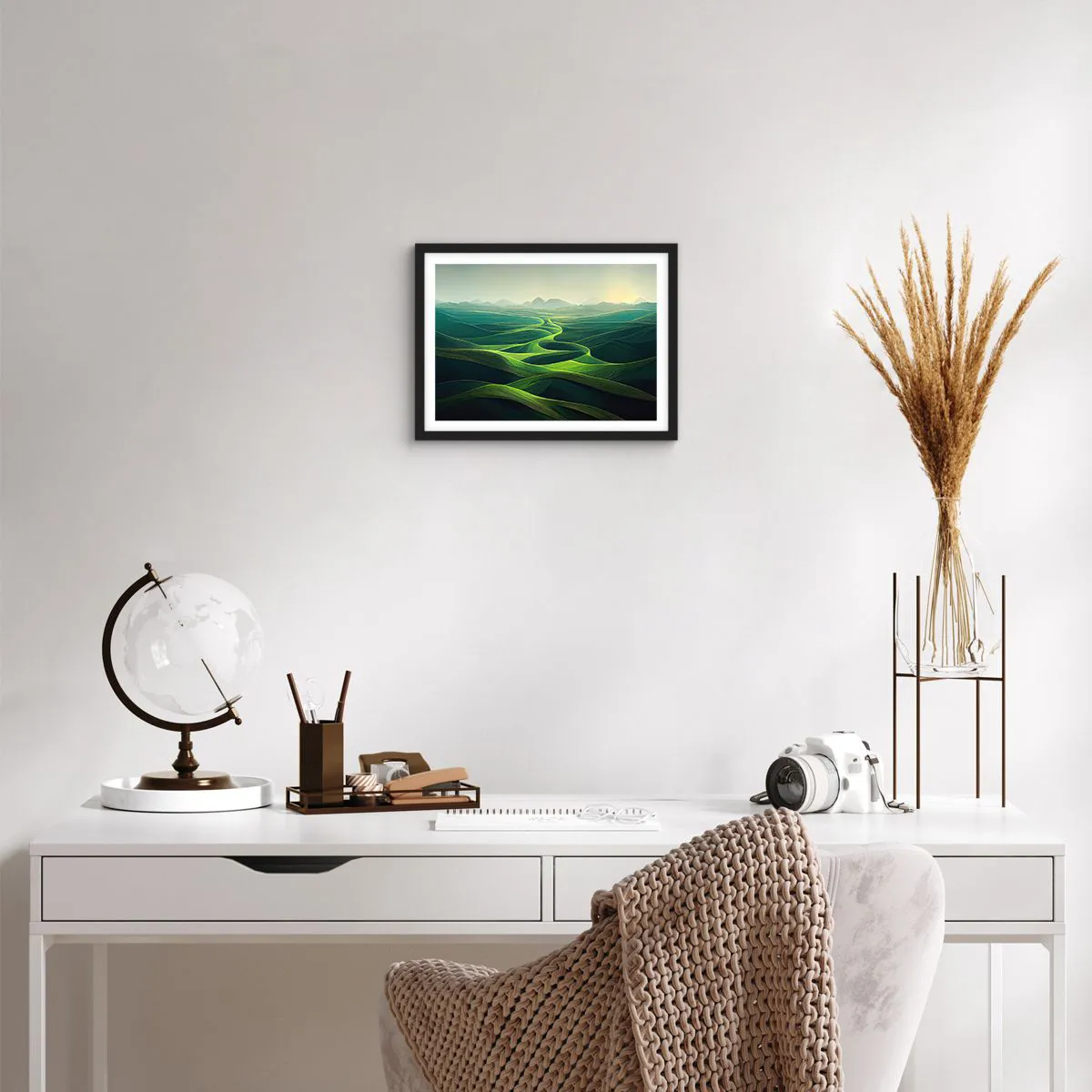 Affisch i svart ram - I gröna dalar - 40x30 cm