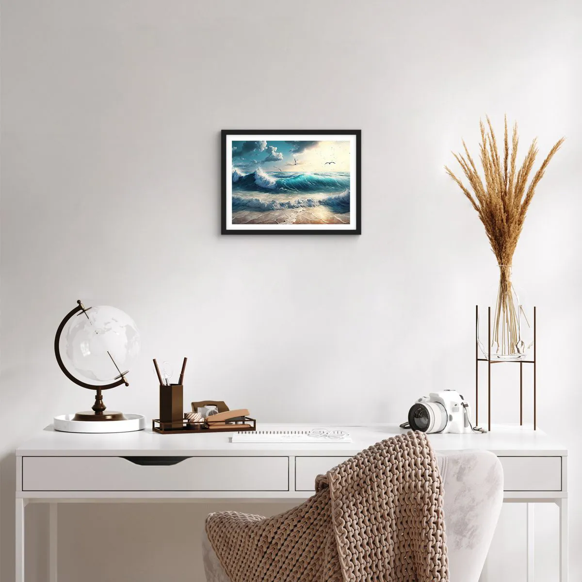 Plakat i sort ramme - Støj kun for dig - 40x30 cm