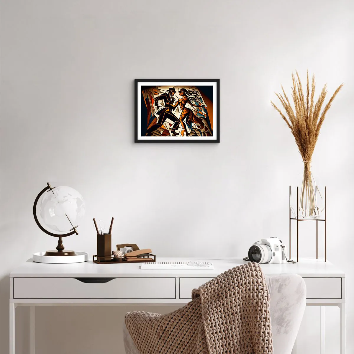 Poster in einem schwarzem Rahmen - Tanz der Passion und Leidenschaft - 40x30 cm