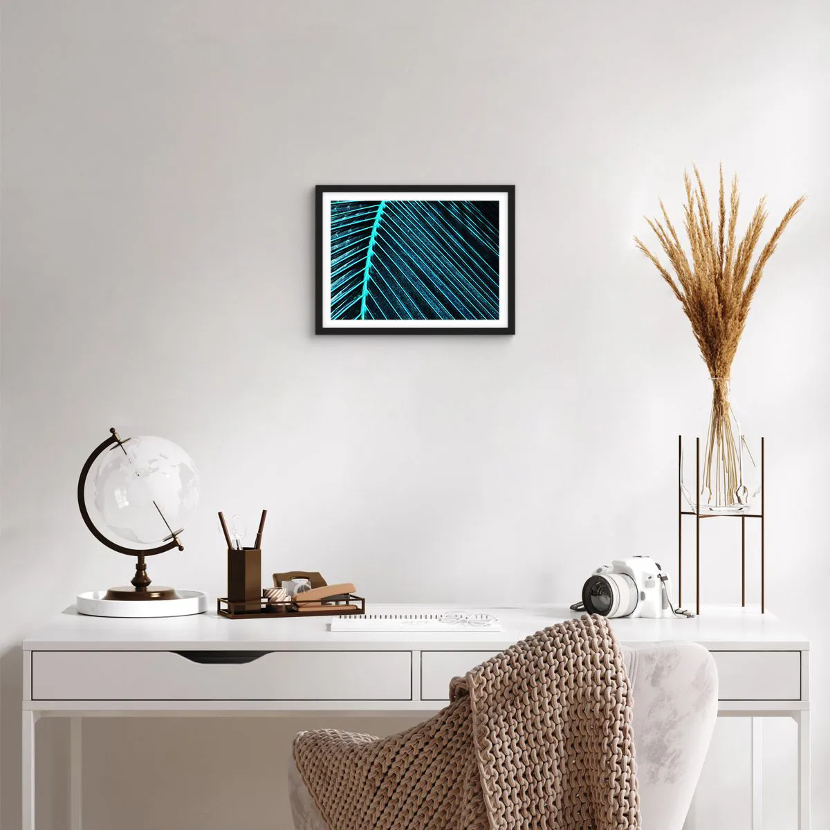 Poszter fehér keretben - A zöld textúrája - 40x30 cm