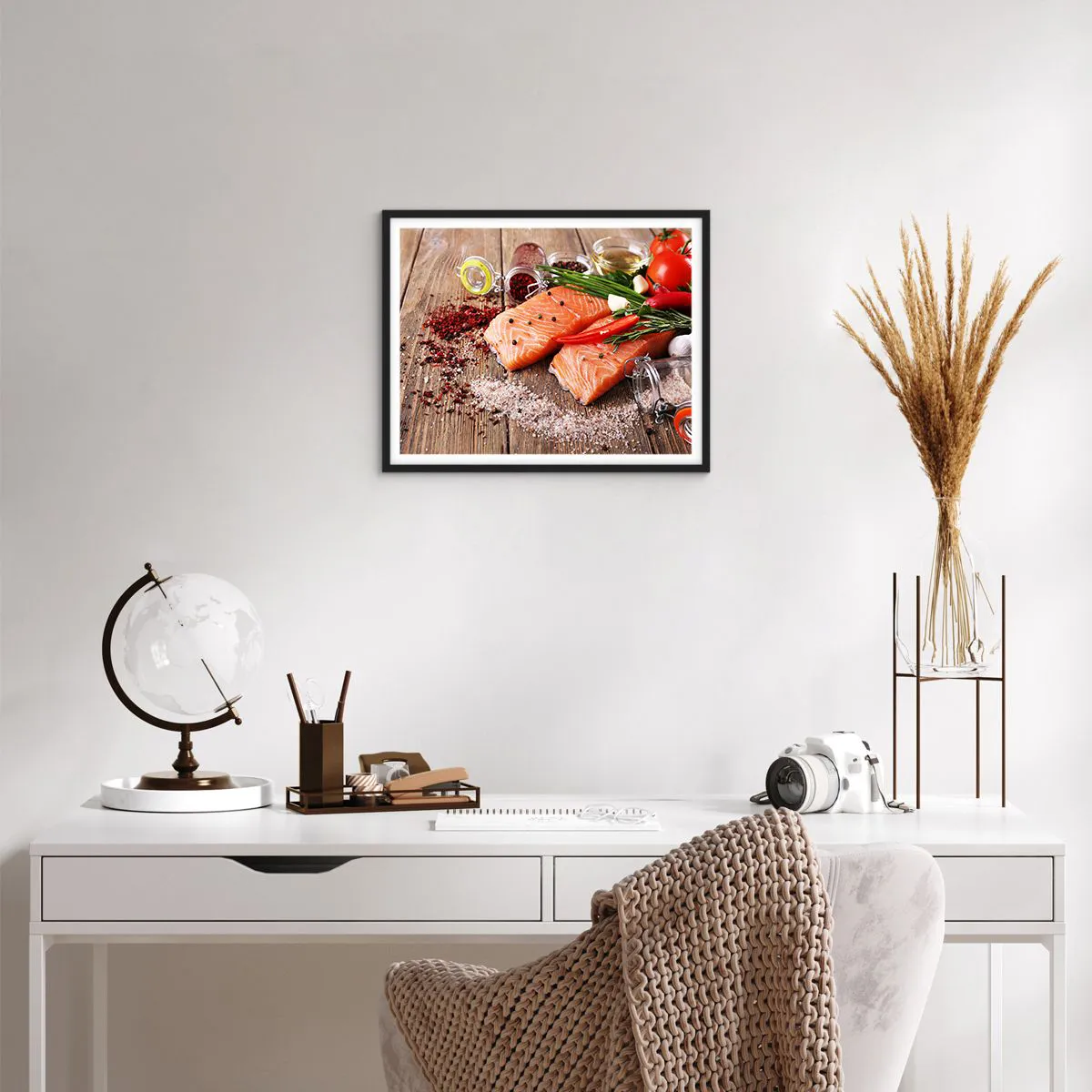 Affisch i svart ram - Norskt äventyr i köket - 50x40 cm