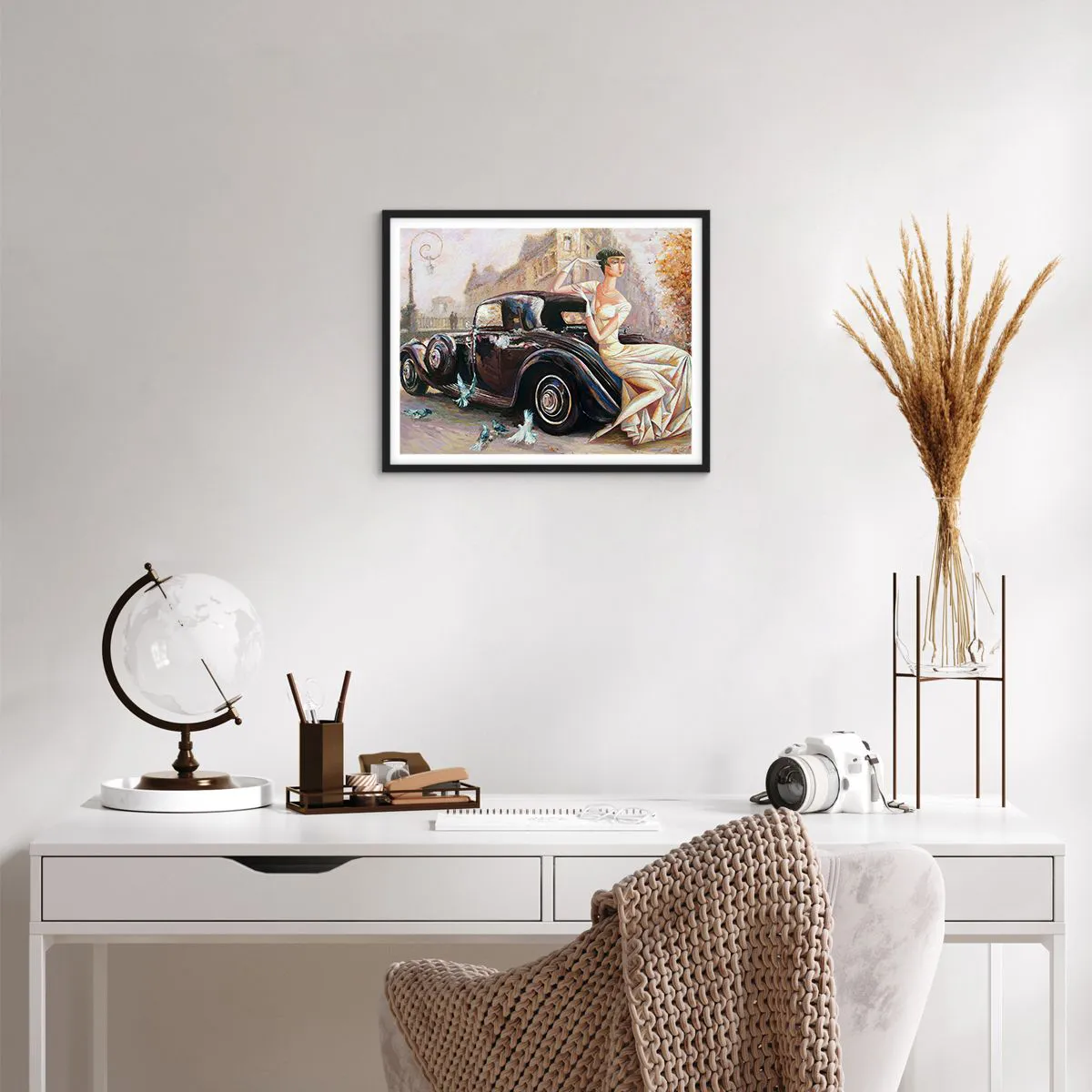 Poszter fehér keretben - Elegancia retro stílusban - 50x40 cm