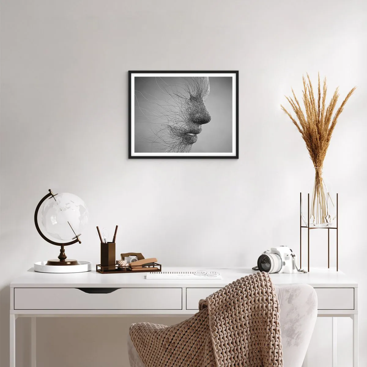 Affiche dans un cadre noir - Poster - L'esprit du vent - 50x40 cm