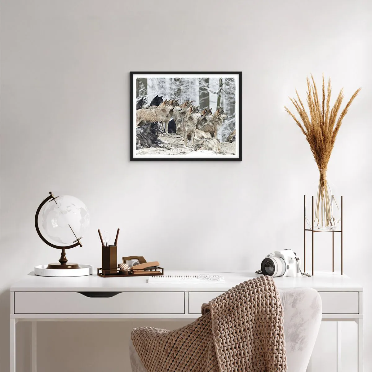 Plakat w czarnej ramie - Rodzina i przyjaciele - 50x40 cm