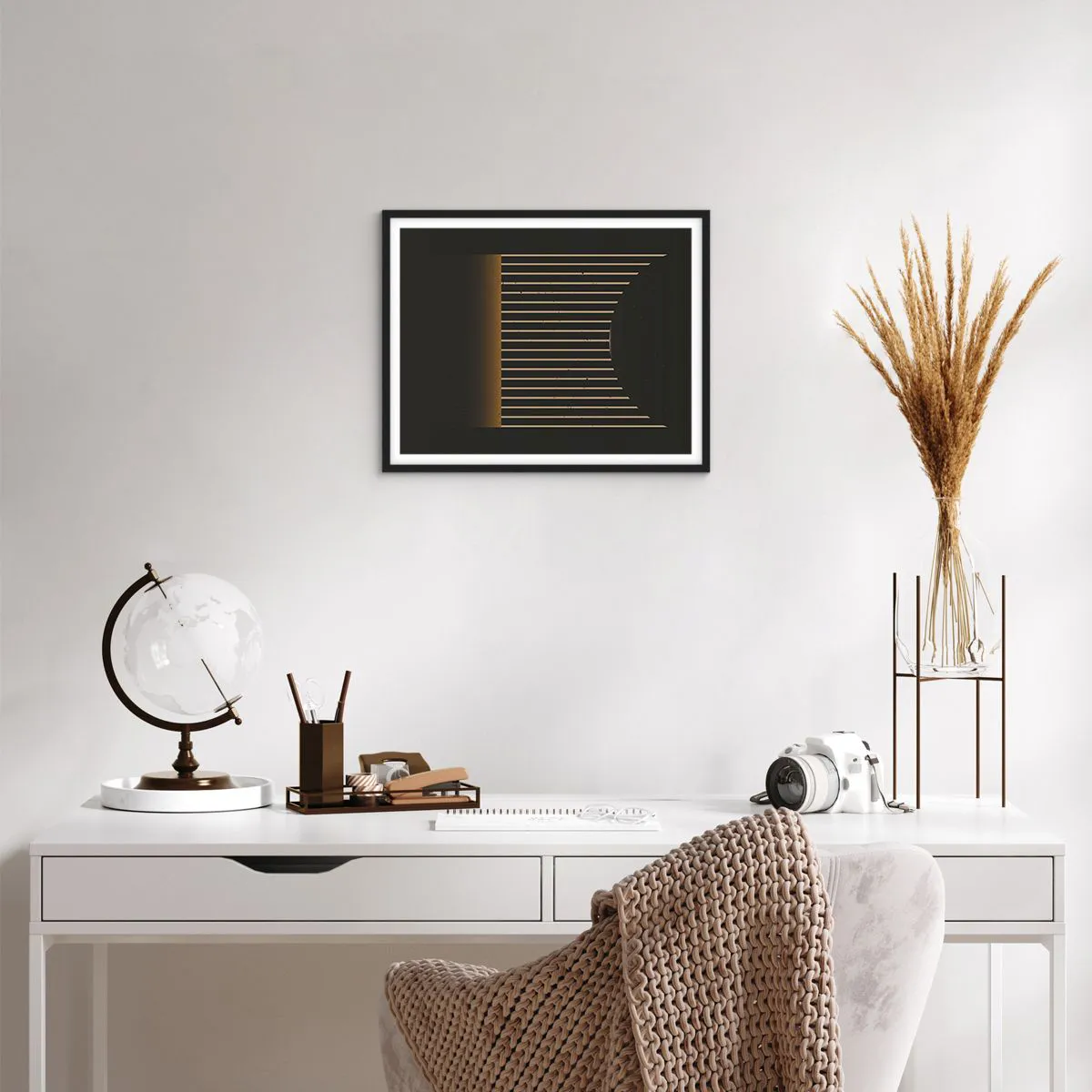 Poster în ramă neagră - Explorați întunericul - 50x40 cm