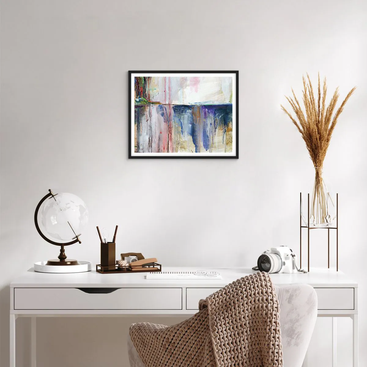 Poster in black frame - Colourful Impressions an Associations - 50x40 cm