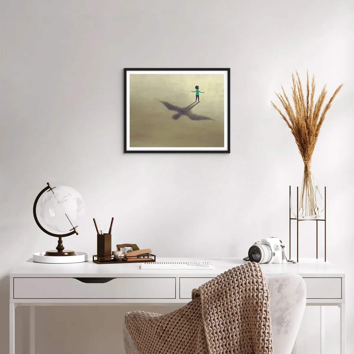 Affisch i svart ram - Framtidens hjälte - 50x40 cm