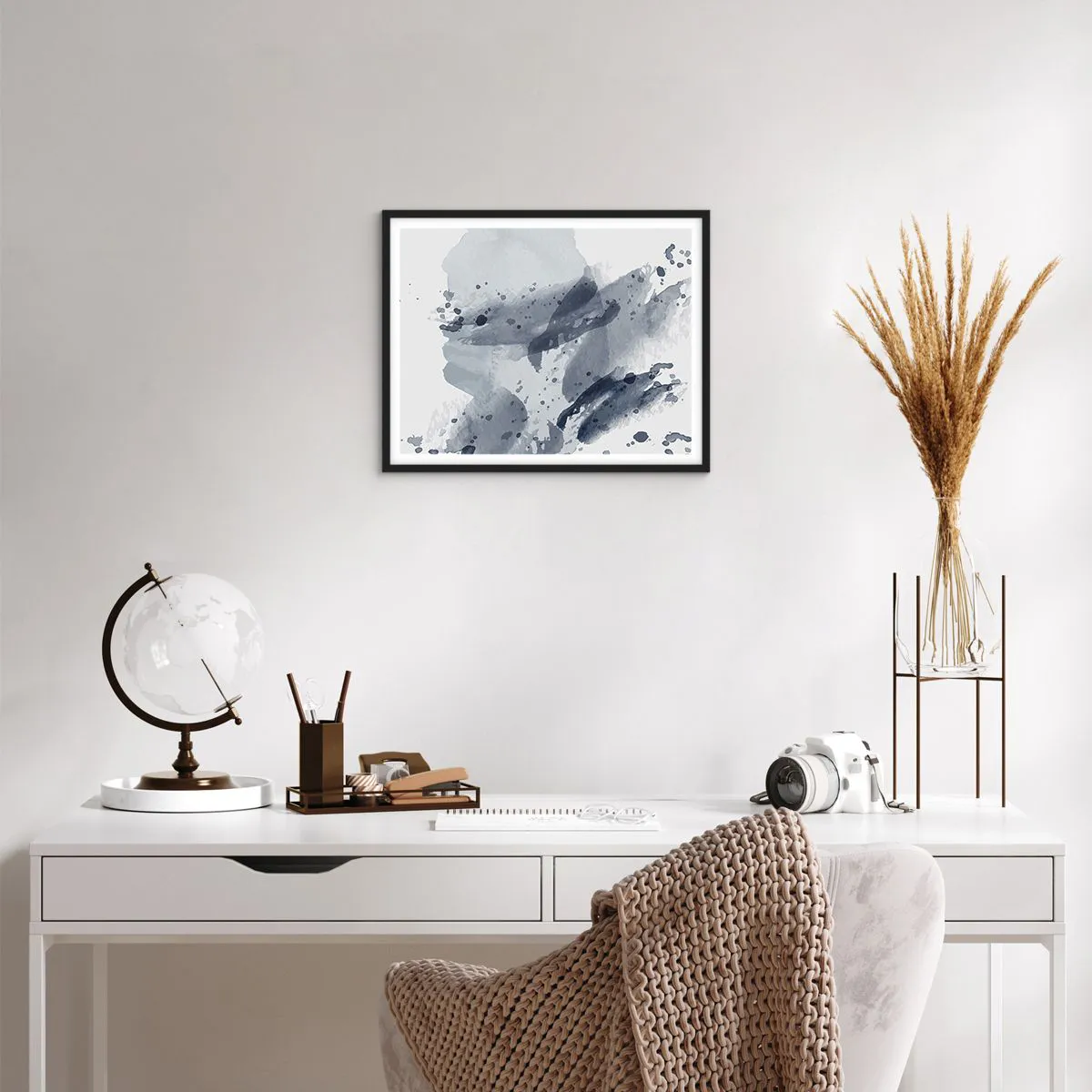 Plakat i sort ramme - En undersøgelse af vandets natur - 50x40 cm