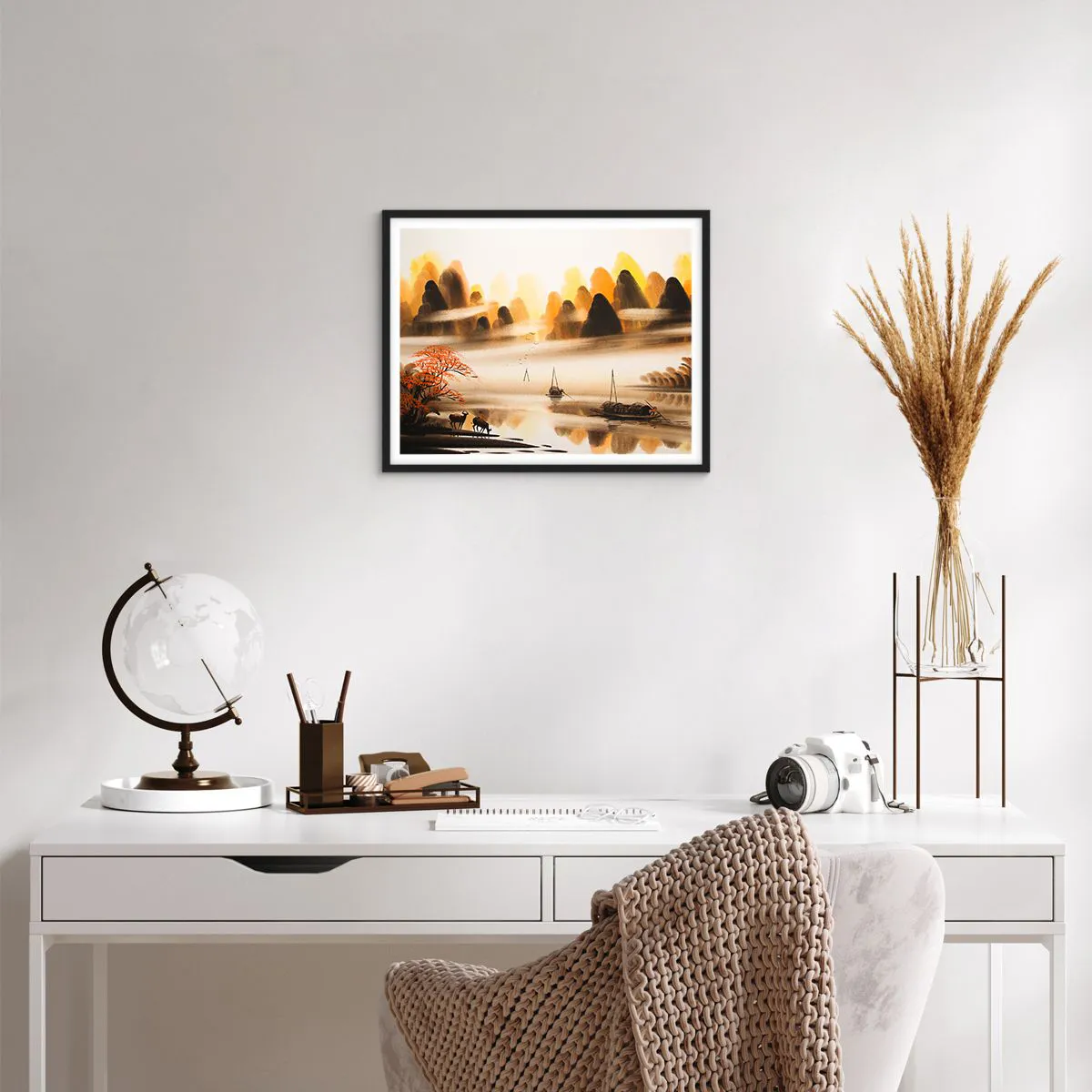 Affiche dans un cadre noir - Poster - Plus loin que l'Extrême-Orient - 50x40 cm