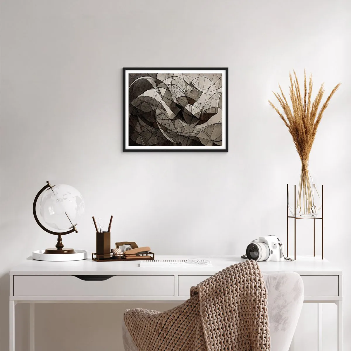 Plagát v čiernom ráme - Obeh farieb Zeme - 50x40 cm