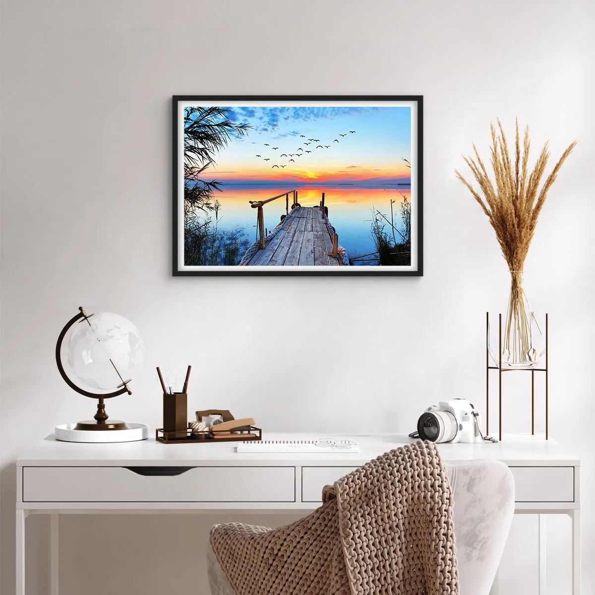 Plakat i sort ramme - Tid til at tage tilbage... - 70x50 cm