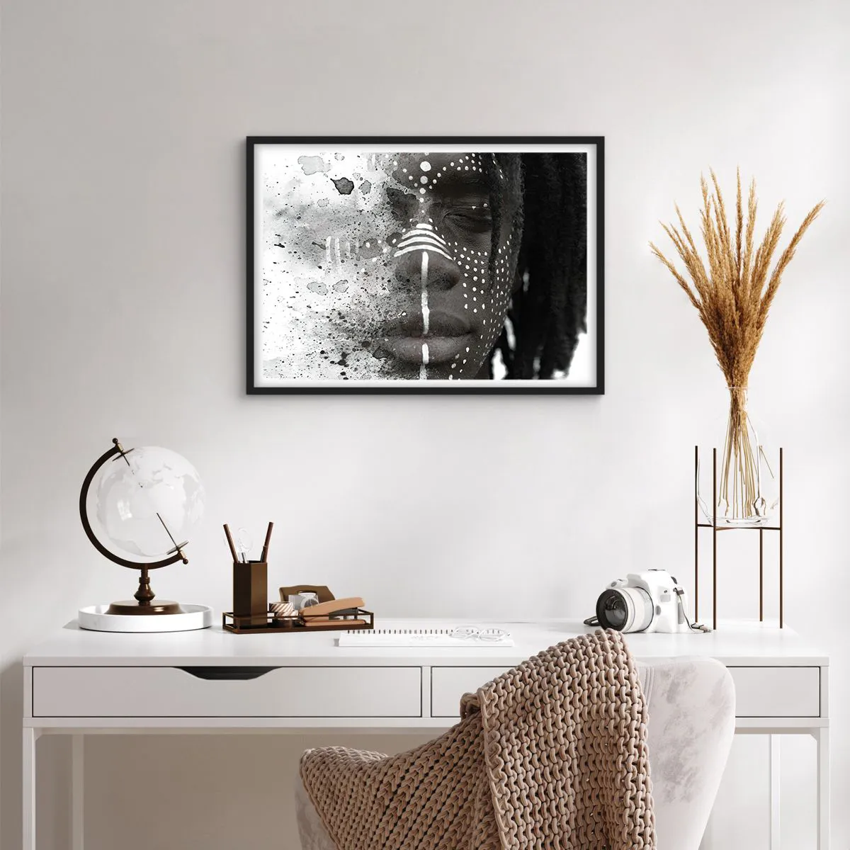 Plakat i sort ramme - Opdag den oprindelige ånd - 70x50 cm