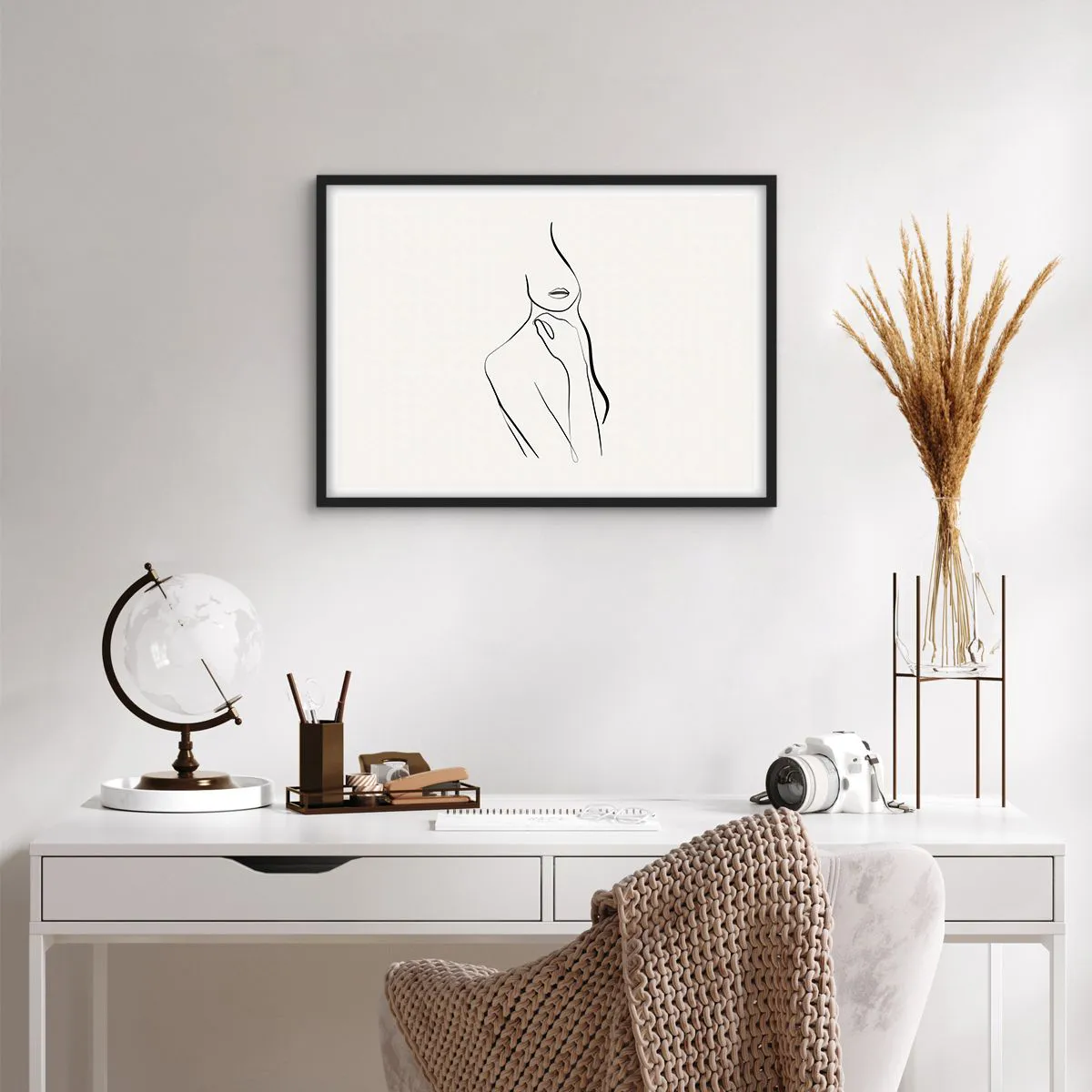 Affisch i svart ram - Melankolins våg - 70x50 cm