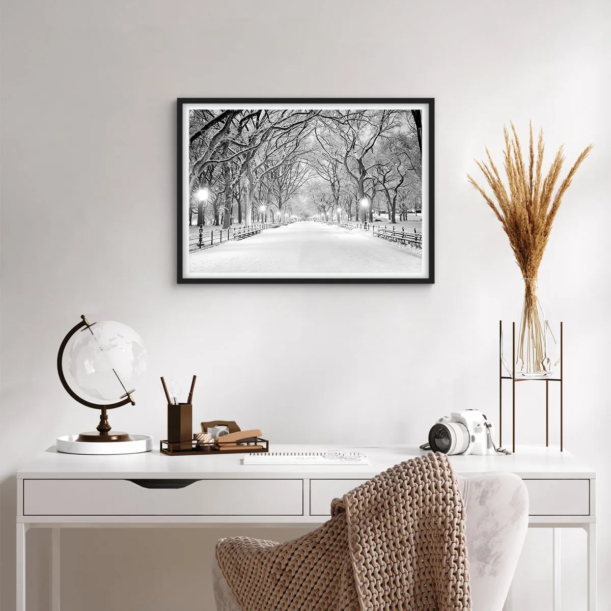 Poszter fehér keretben - A négy évszak - tél - 70x50 cm