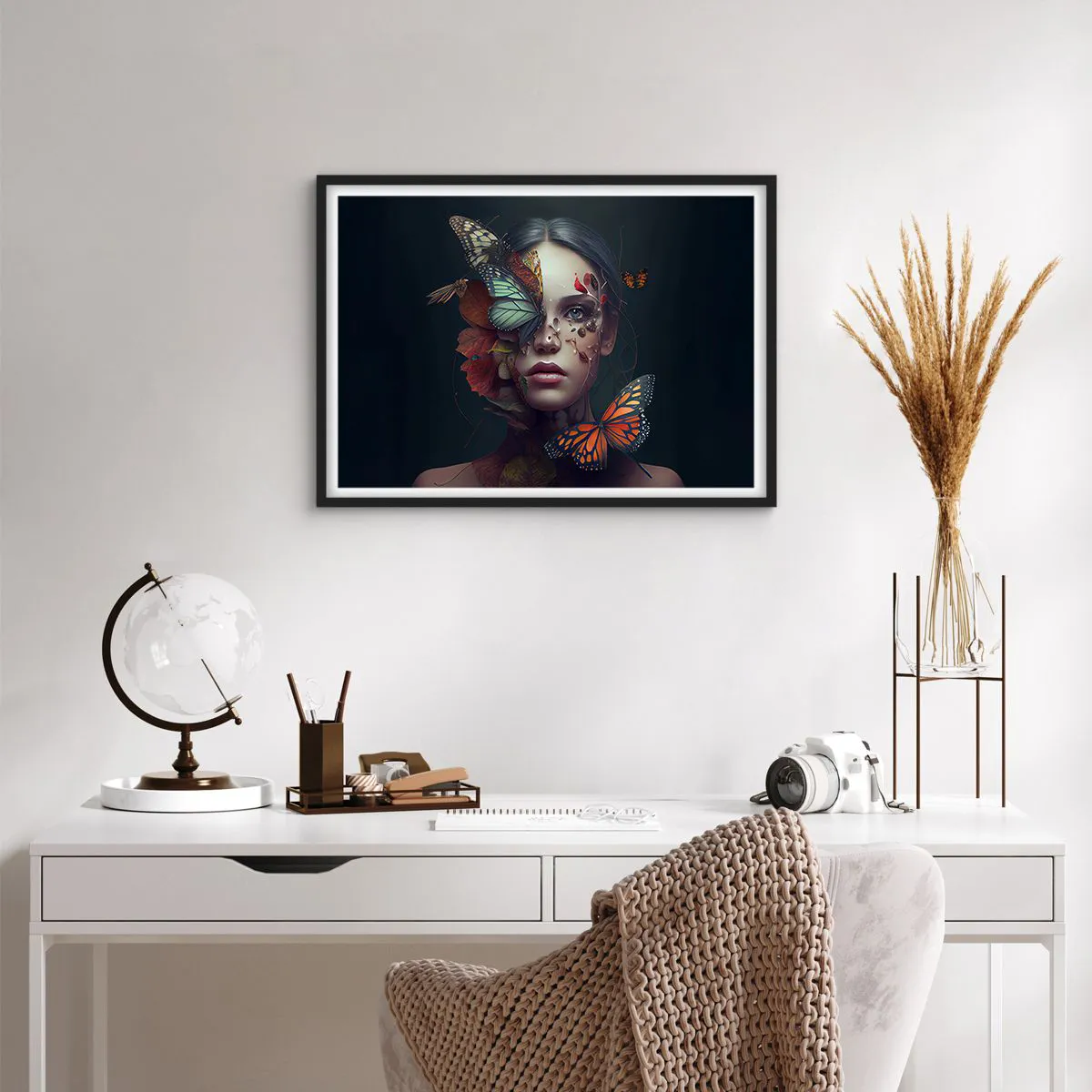 Plakat i sort ramme - En vidunderlig metamorfose - 70x50 cm