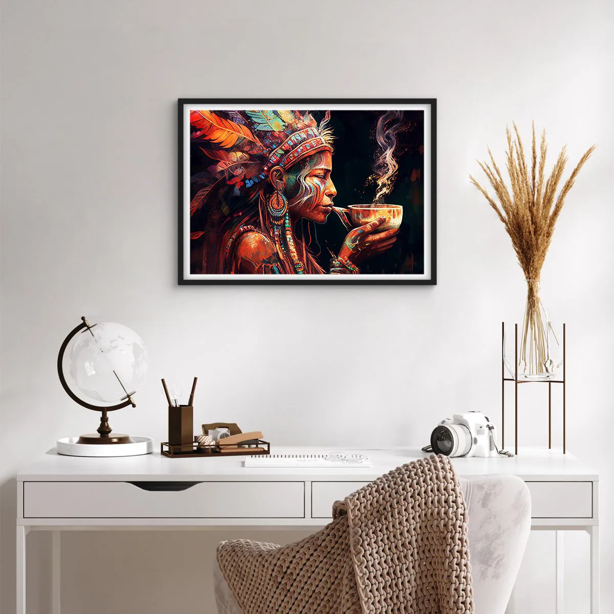 Plagát v čiernom ráme - Magický rituál - 70x50 cm