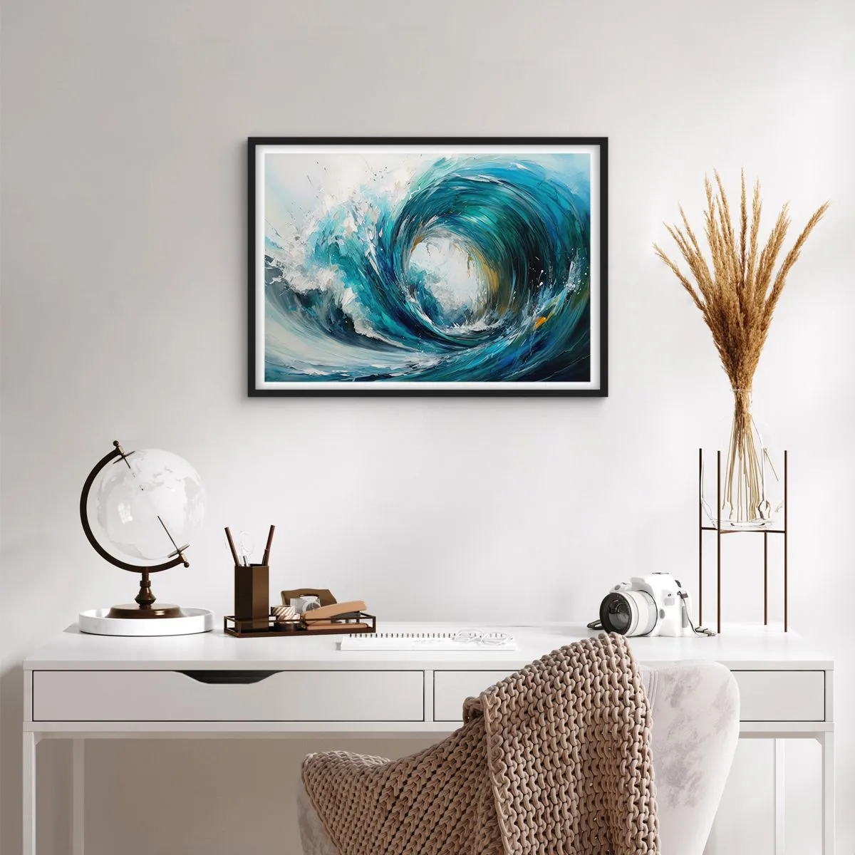 Plakat i sort ramme - Havets portal - 70x50 cm