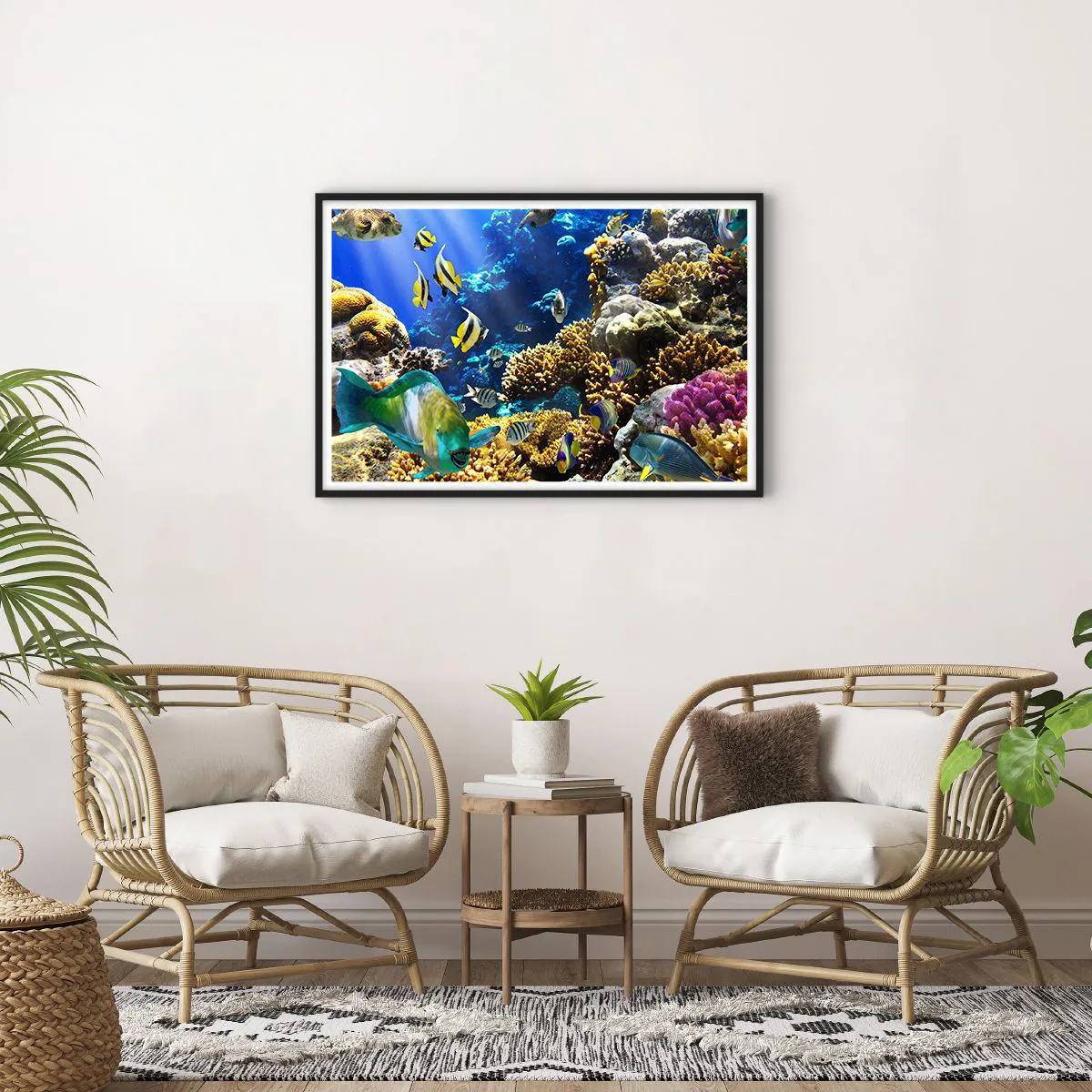 Poster in cornice nera - Traffico intenso sulla via delle vacanze - 91x61 cm