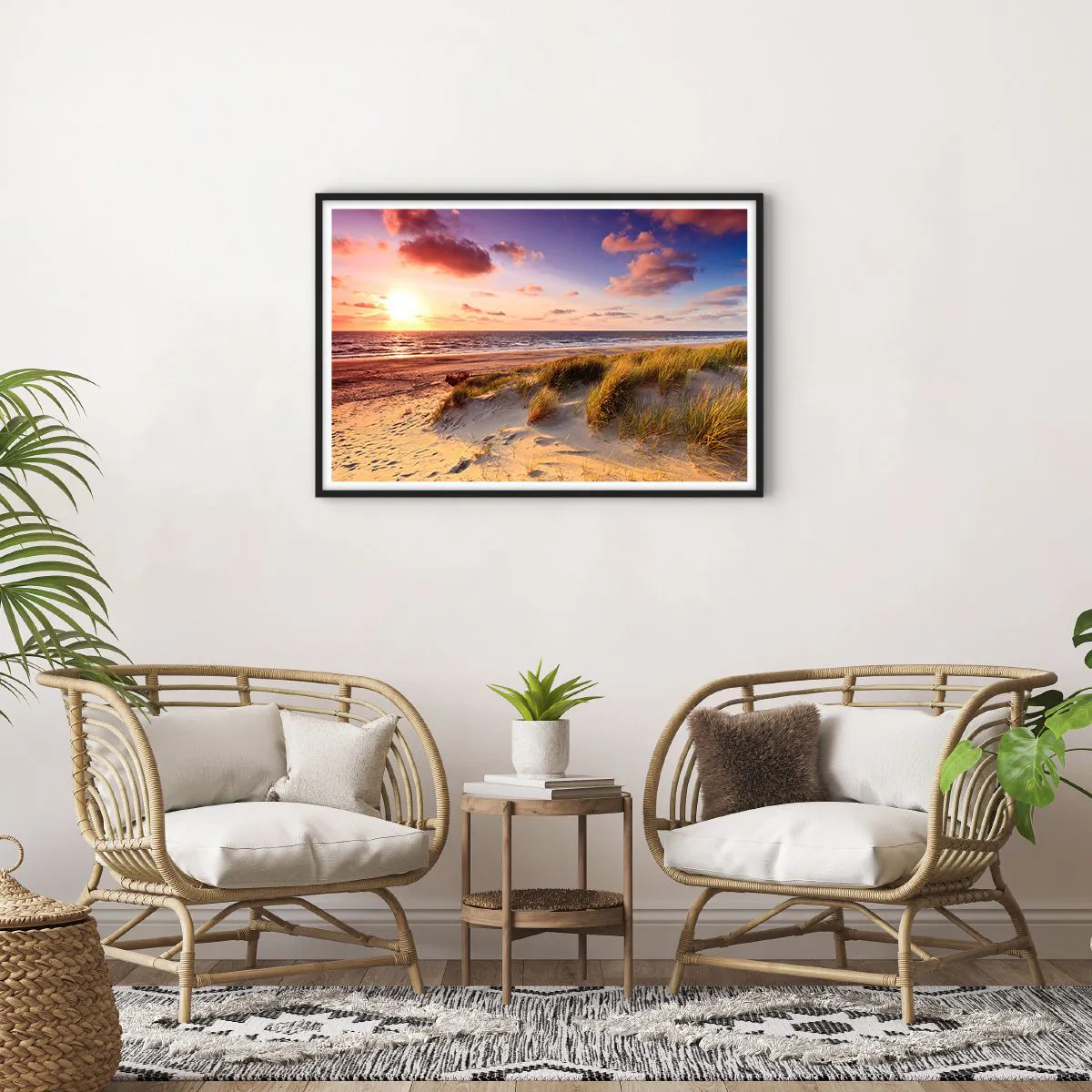 Plakat i sort ramme - Luften dufter allerede af sommer - 91x61 cm