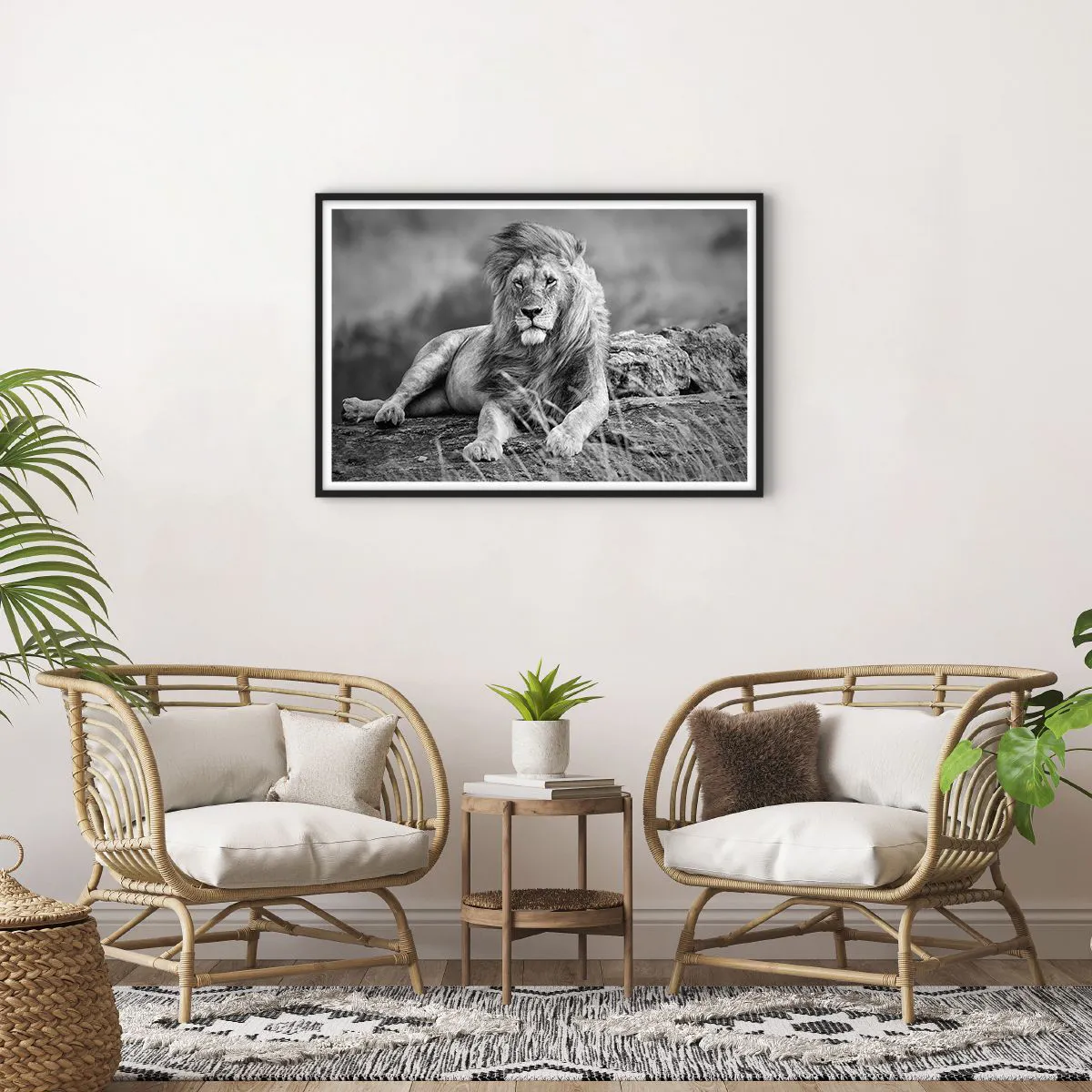 Affiche dans un cadre noir - Poster - Sieste royale - 91x61 cm