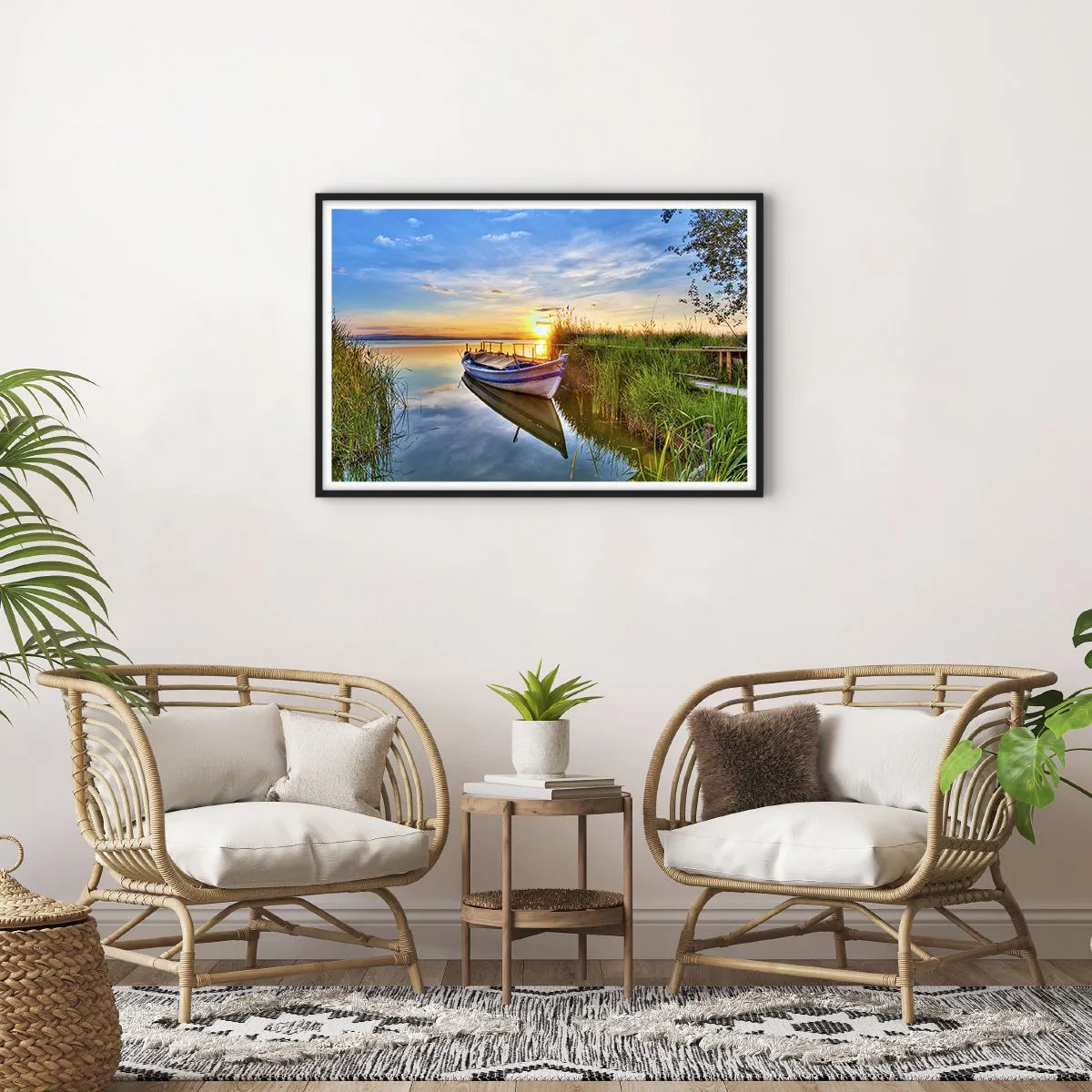 Affisch i svart ram - Uppfyllda drömmars vik - 91x61 cm