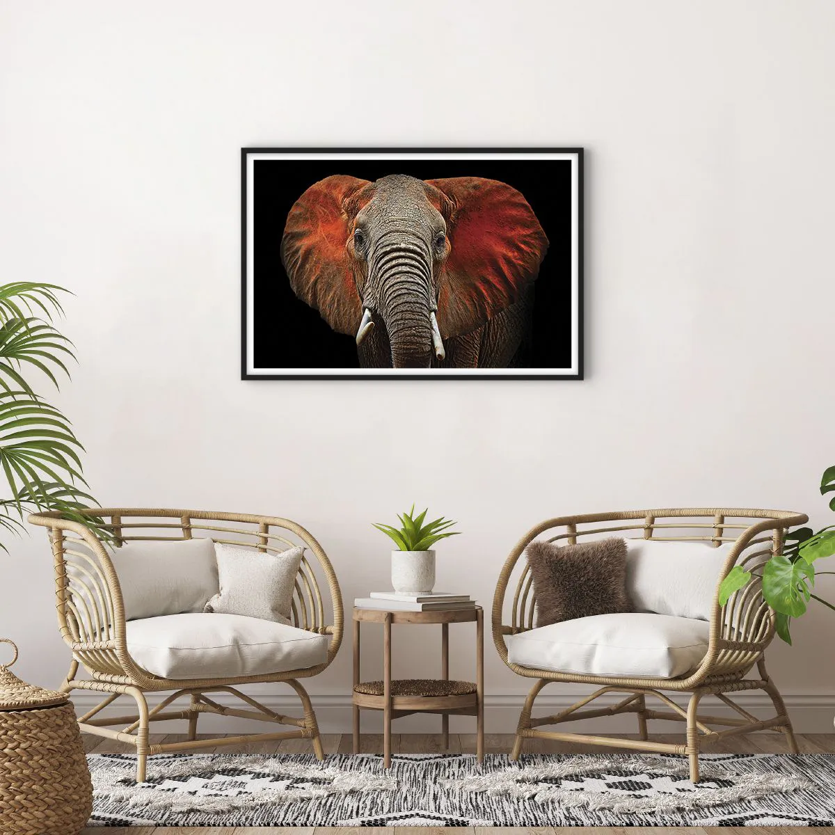 Affiche dans un cadre noir - Poster - Je suis sauvage, et toi? - 91x61 cm