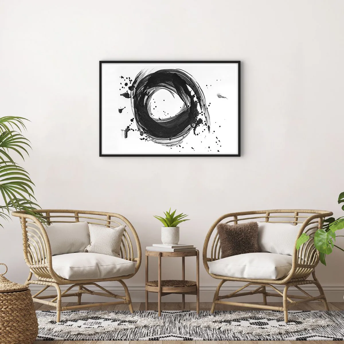 Poster în ramă neagră - Vortexul creației - 91x61 cm