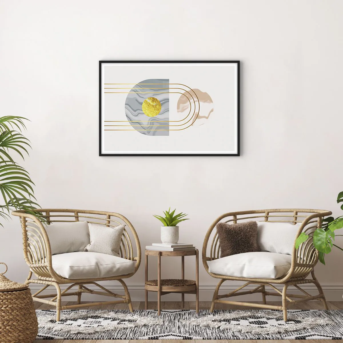 Plakat i sort ramme - Lysstyrke og udstråling - 91x61 cm