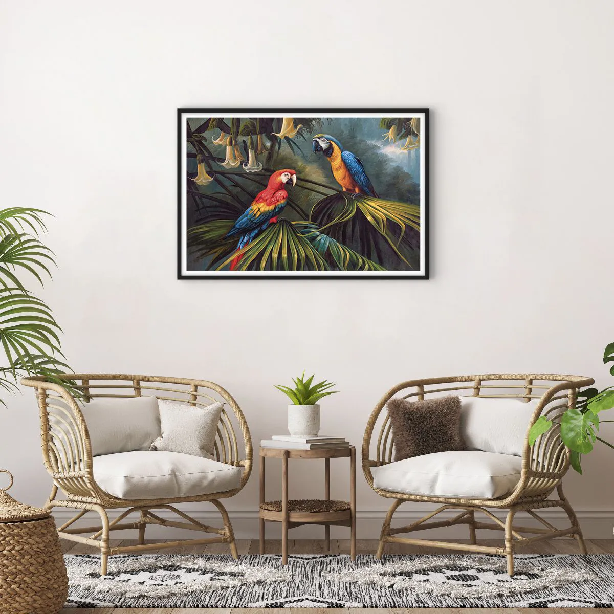 Affisch i svart ram - Romantiken i tropikerna - 91x61 cm