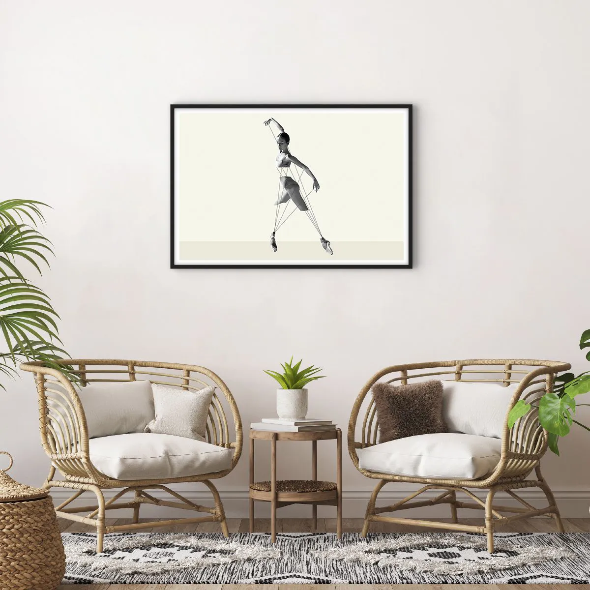 Affisch i svart ram - I världens teater - 91x61 cm