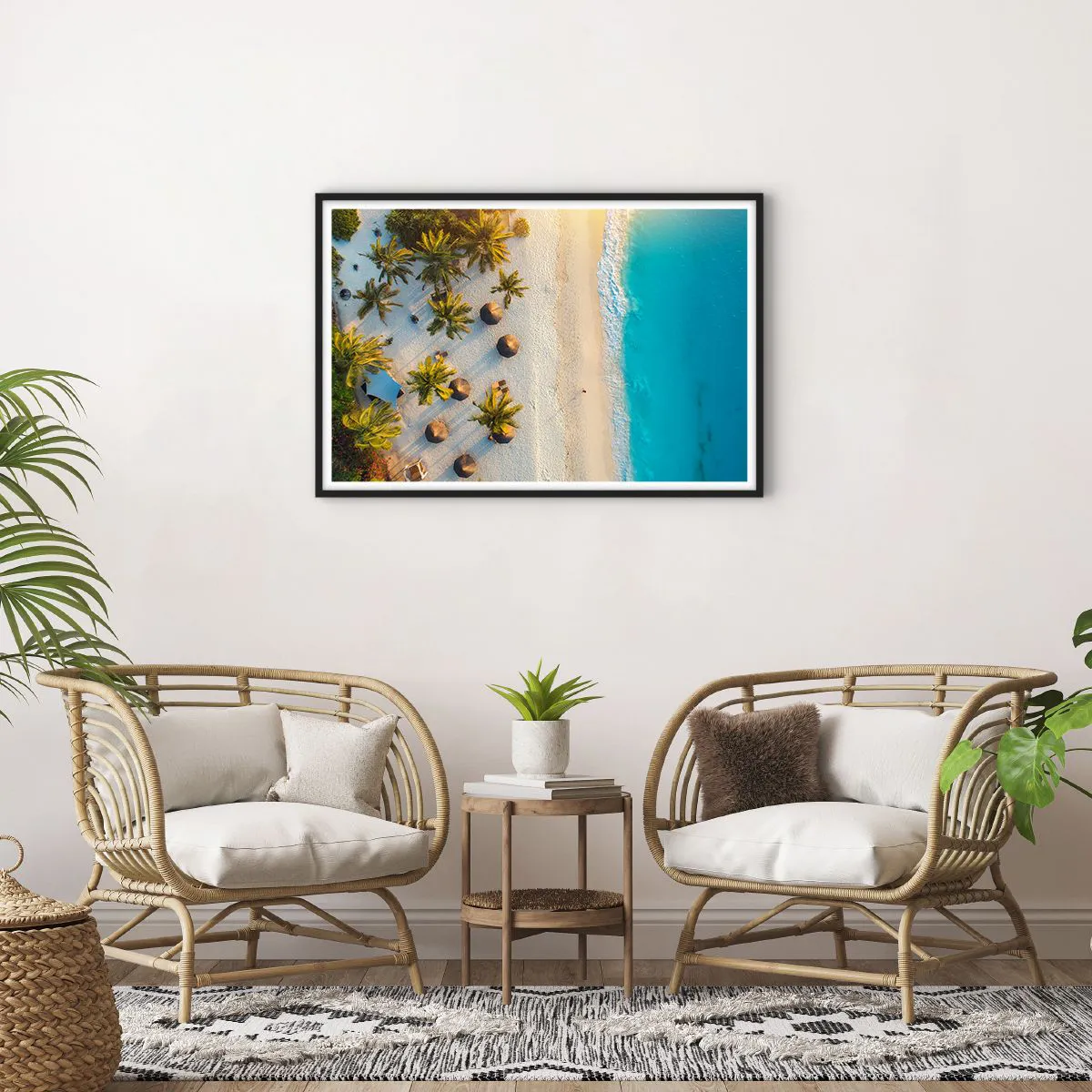 Poster in cornice nera - Benvenuti in paradiso - 91x61 cm