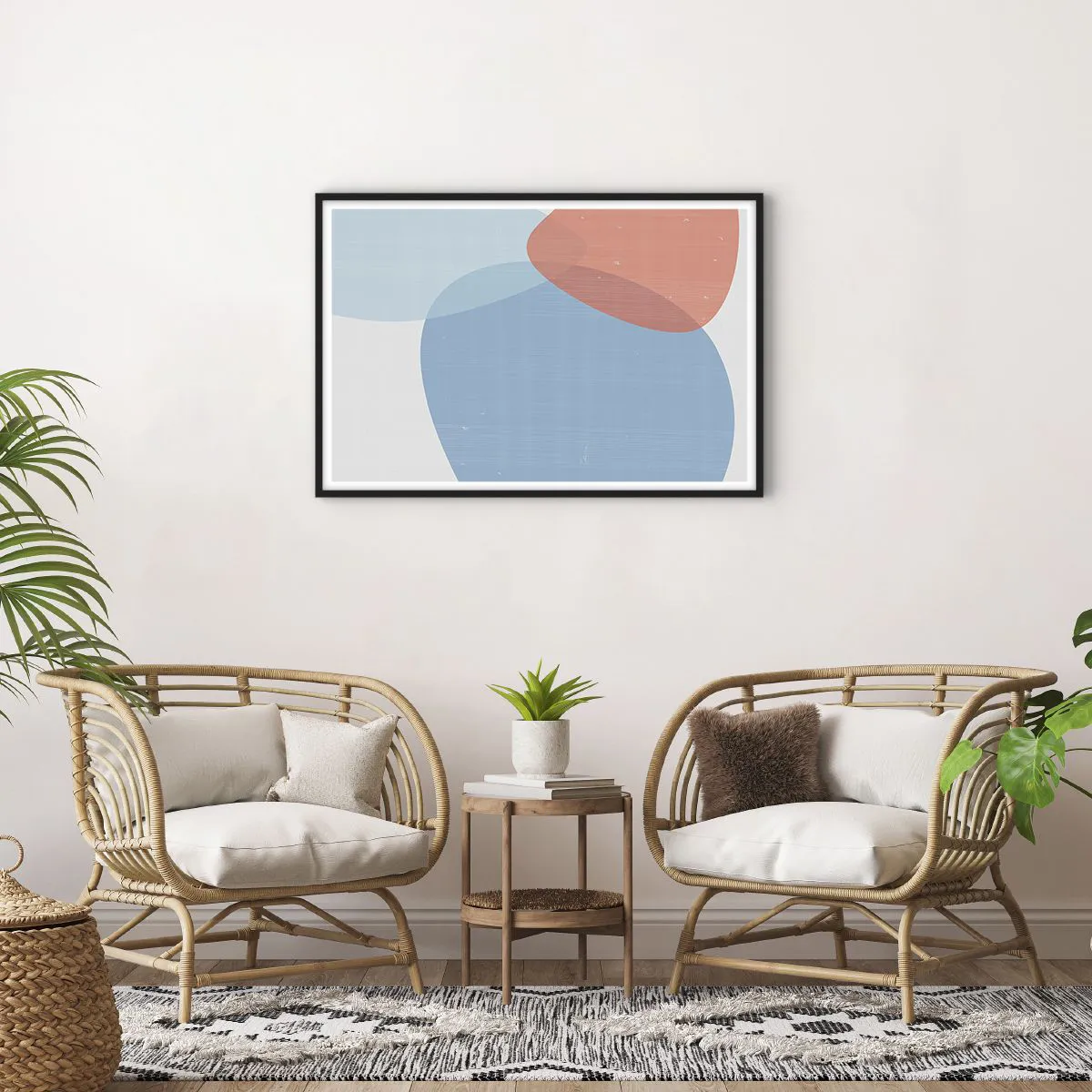 Plakát v černém rámu - Pastelové vztahy - 91x61 cm