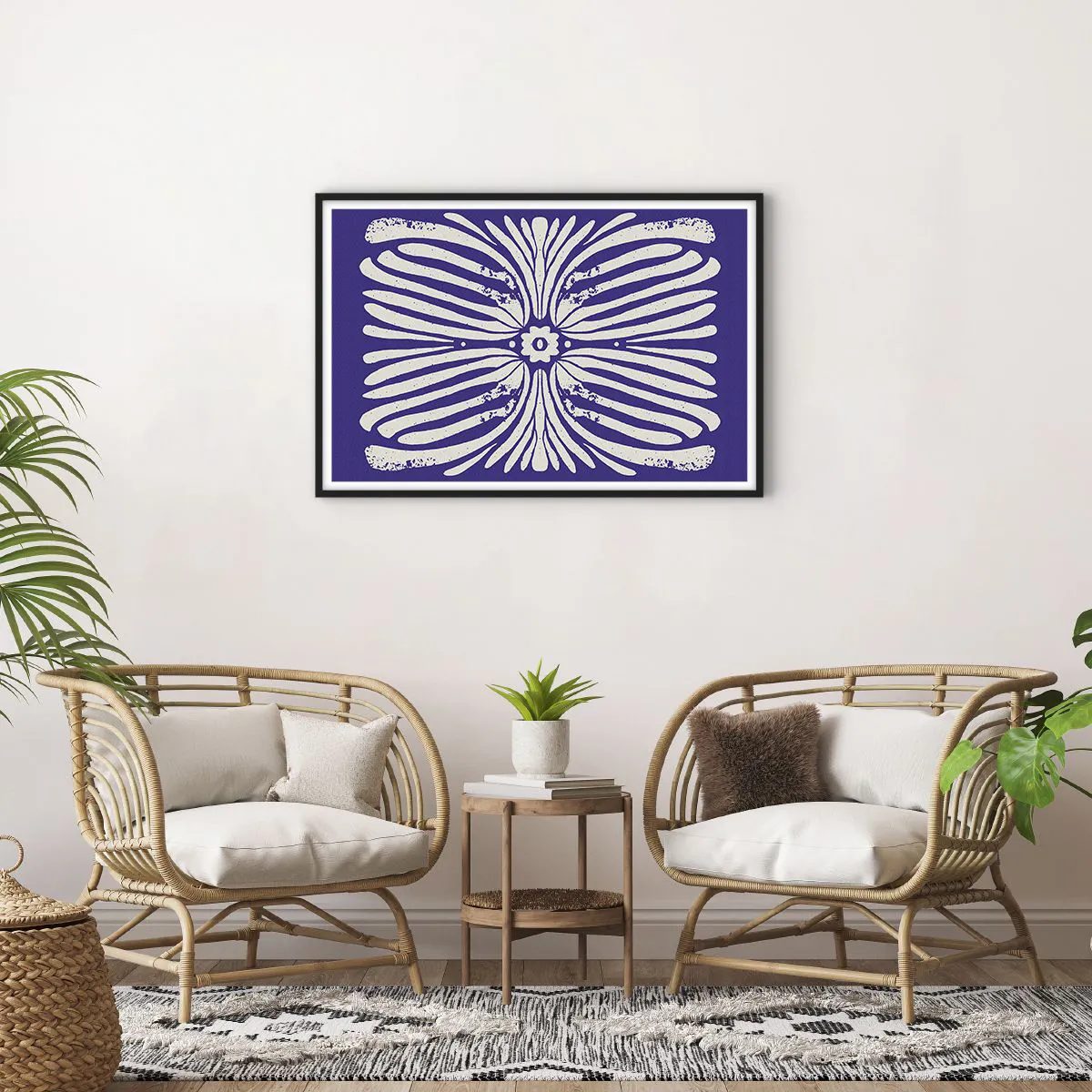 Affiche dans un cadre noir - Poster - Inspirations ethniques - 91x61 cm