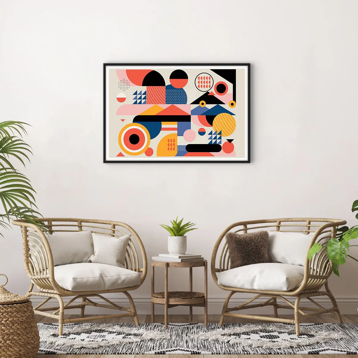 Poster în ramă neagră - Compoziție: joacă-te - 91x61 cm