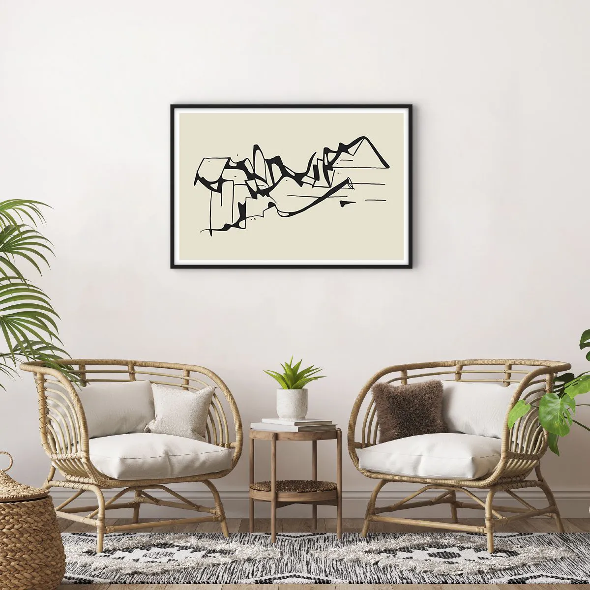 Affiche dans un cadre noir - Poster - Peut-être un paysage - 91x61 cm