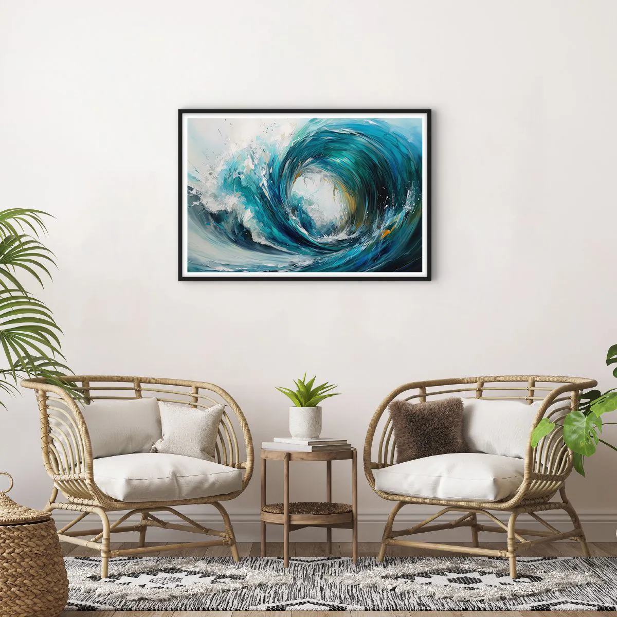 Plakat i sort ramme - Havets portal - 91x61 cm