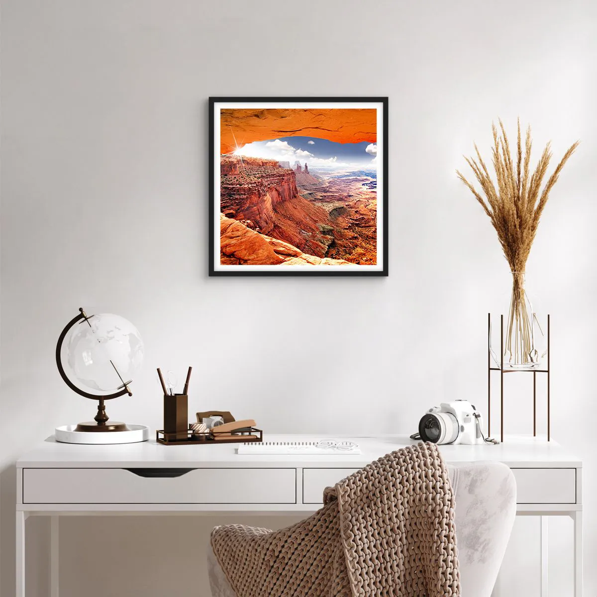 Poster in black frame - Sculpted by Nature - 40x40 cm