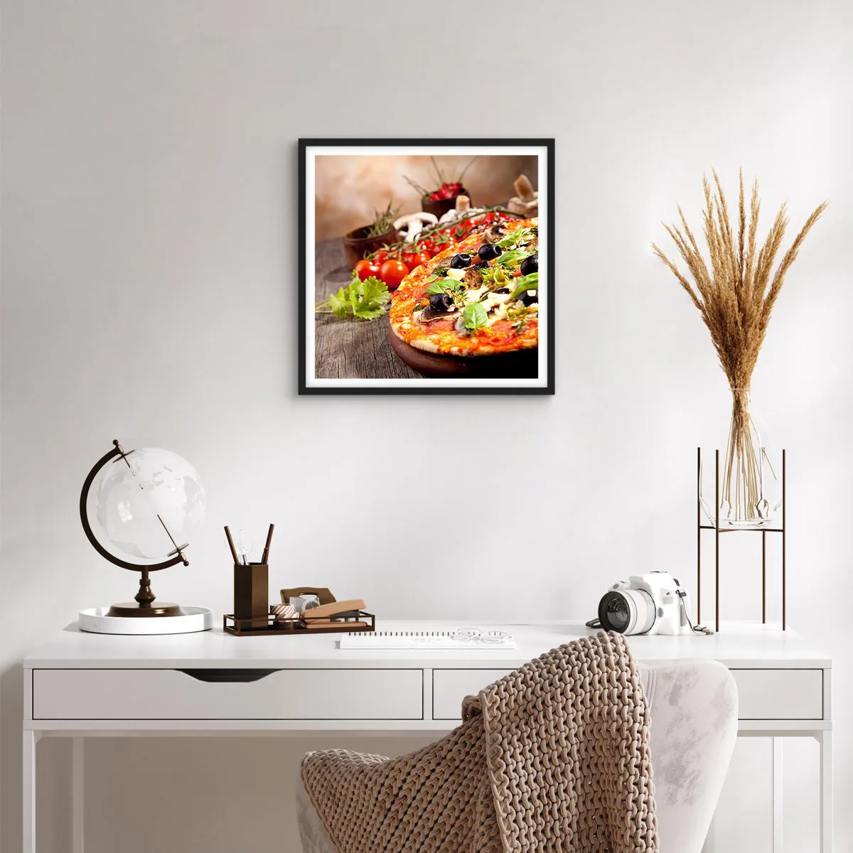 Póster en marco negro - De ingredientes puros - 40x40 cm