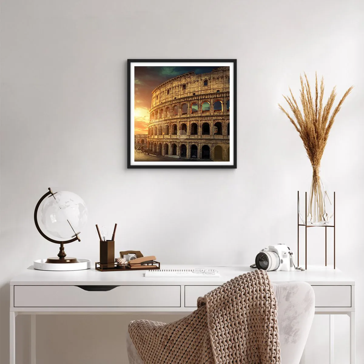 Poster in een zwarte lijst - Een kolossale indruk - 40x40 cm