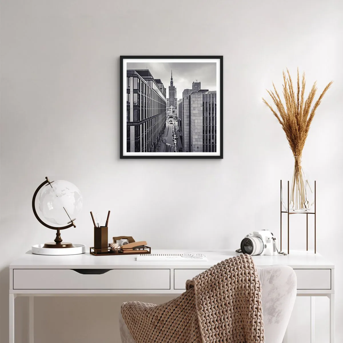 Poster in einem schwarzem Rahmen - Warschauer Tal - 40x40 cm