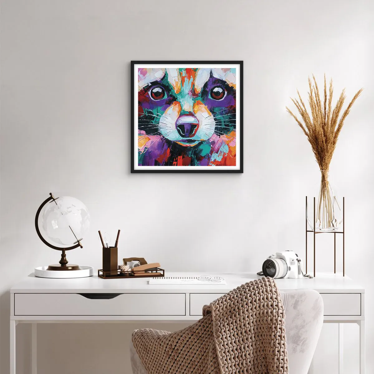 Plagát v čiernom ráme - Iba dobré emócie - 40x40 cm